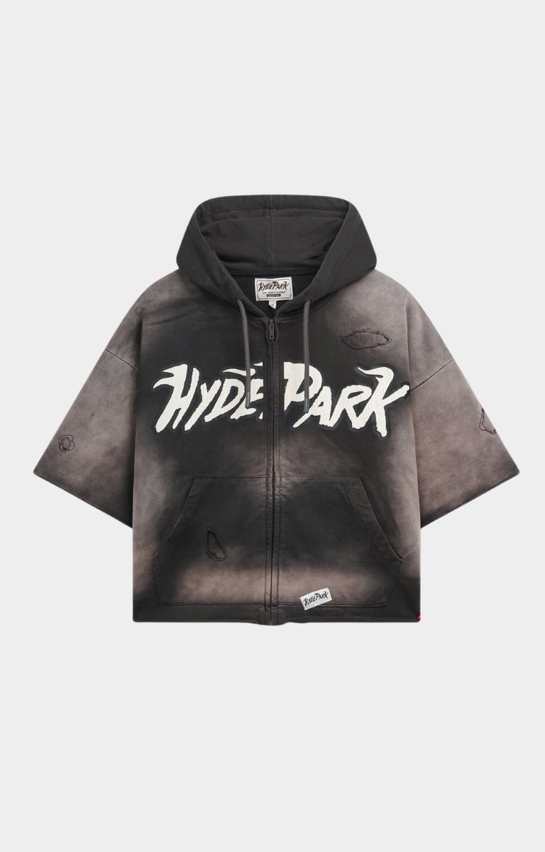 Hyde Park Posted Up Full Zip Streetwear Hoodie – Black
