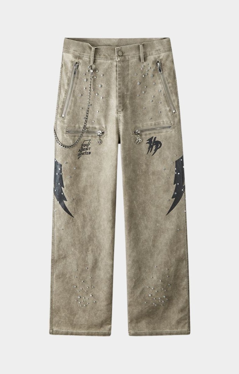 Hyde Park Moto Pant Sand | Super Speed Racer Streetwear | High