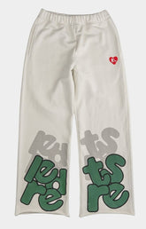 Front view of Red Letters The Scattered Pant in Bone color.