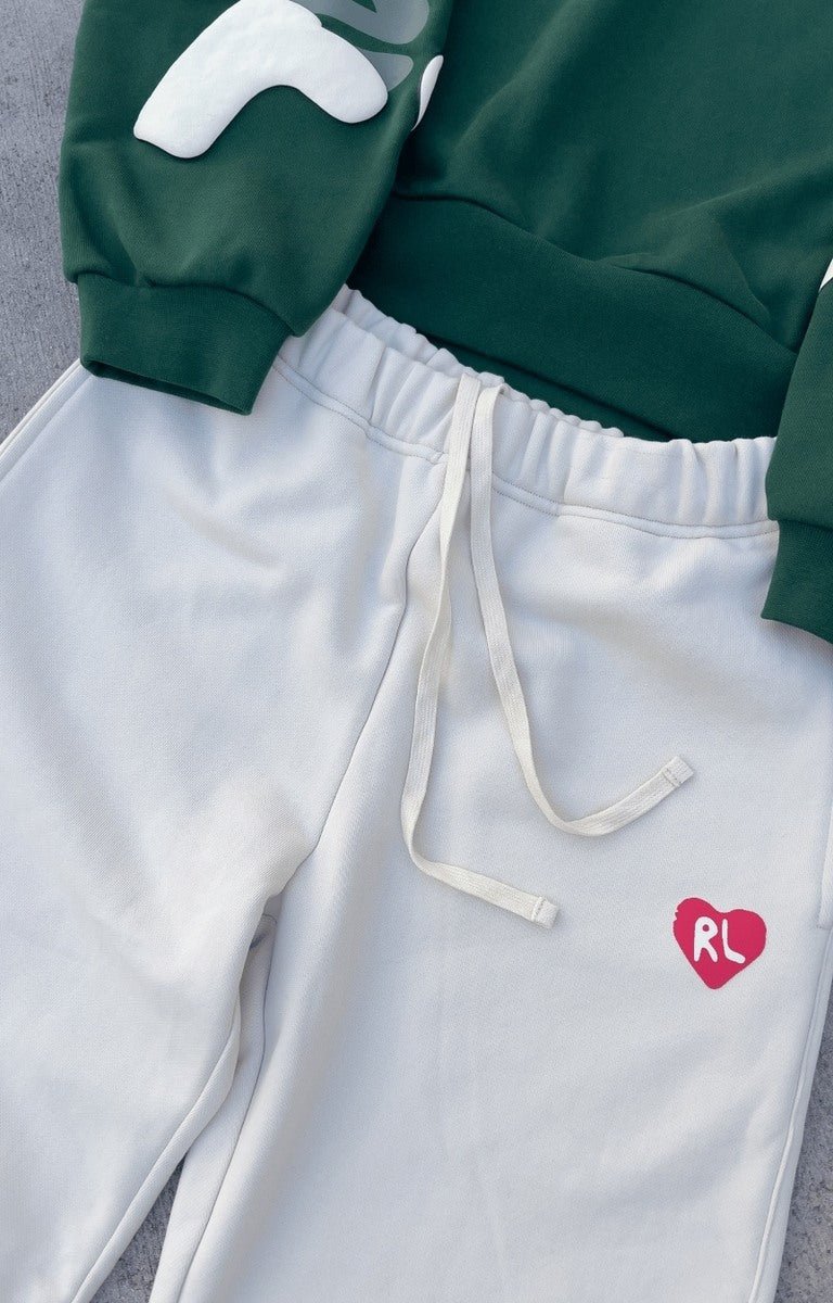 Close-up of fabric and stitching on Red Letters The Scattered Pant.