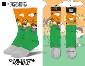 Charlie Brown Football - Mens Crew Straight Socks