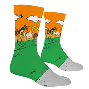 Charlie Brown Football - Mens Crew Straight Socks
