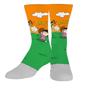 Charlie Brown Football - Mens Crew Straight Socks