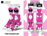 Pink Ranger 360 - Mens Crew Straight Socks