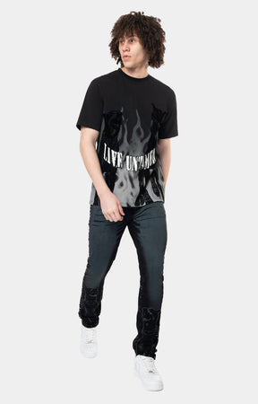 FOLCKED PRINT SS TEE