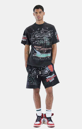 First Row Lost Paradise Graphic Tee - Black