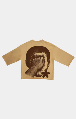 PUNCH N GRAB Crop T-Shirt - CREAM