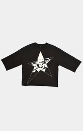 STAR Crop T-Shirt- BLACK
