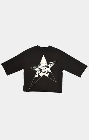 STAR Crop T-Shirt- BLACK