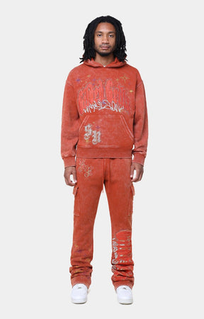 Smoke Rise Rhinestone Dystopia Hoodie - Picante
