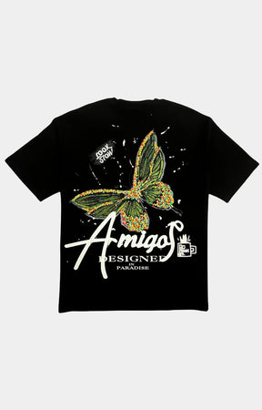 Black Label Amigos Heavy Cotton T-Shirt - Black