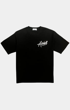 Black Label Amigos Heavy Cotton T-Shirt - Black