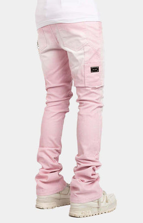 Guapi Velvet Pink Carpenter Stacked Denim
