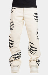 Guapi Cream Hell Dragger Leather Pant