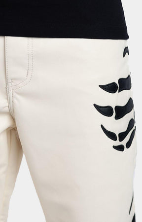 Guapi Cream Hell Dragger Leather Pant