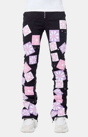 Guapi Obsidian Black Flowers Denim V2
