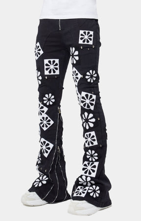 Guapi Obsidian Black Flowers Denim