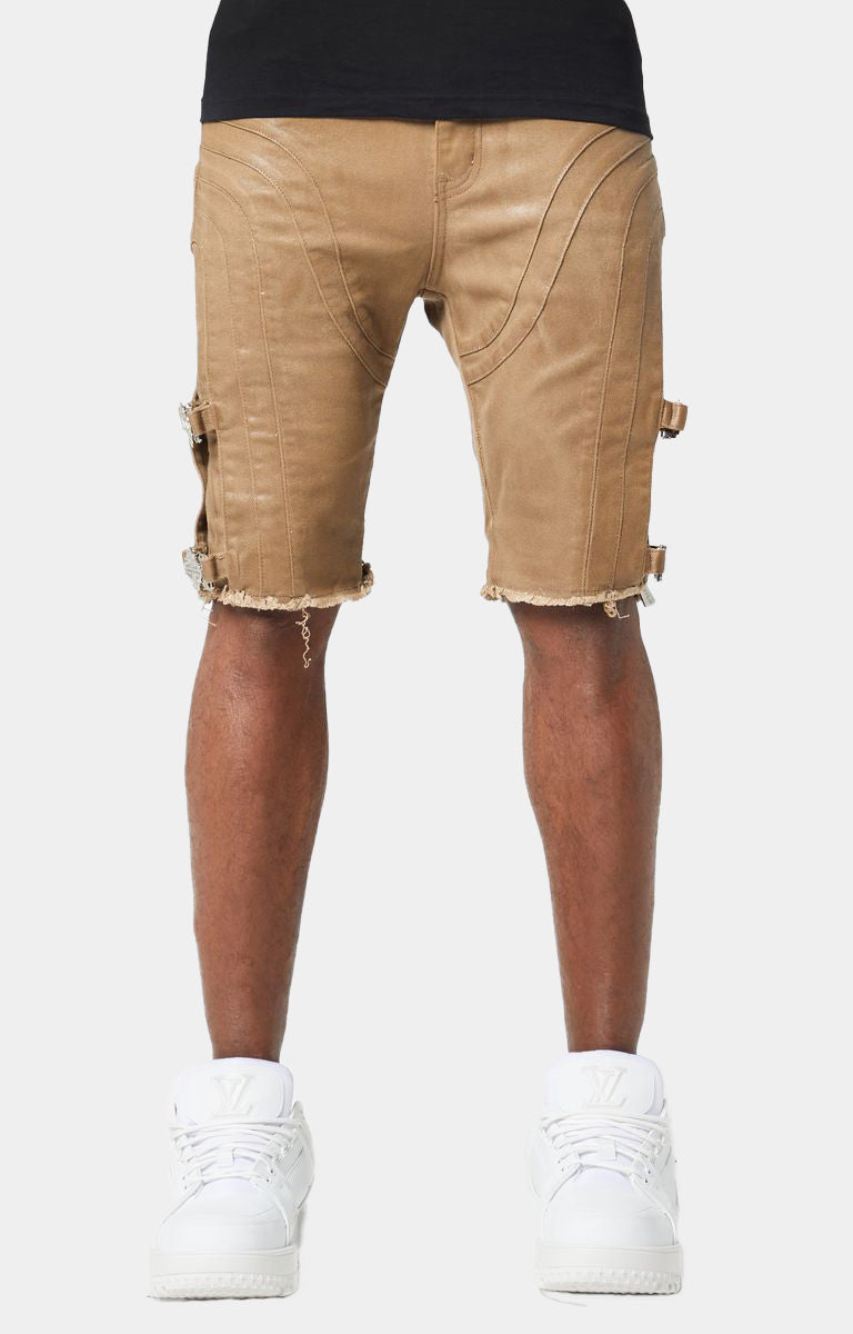 Guapi Mud Brown Waxed Convertible Denim