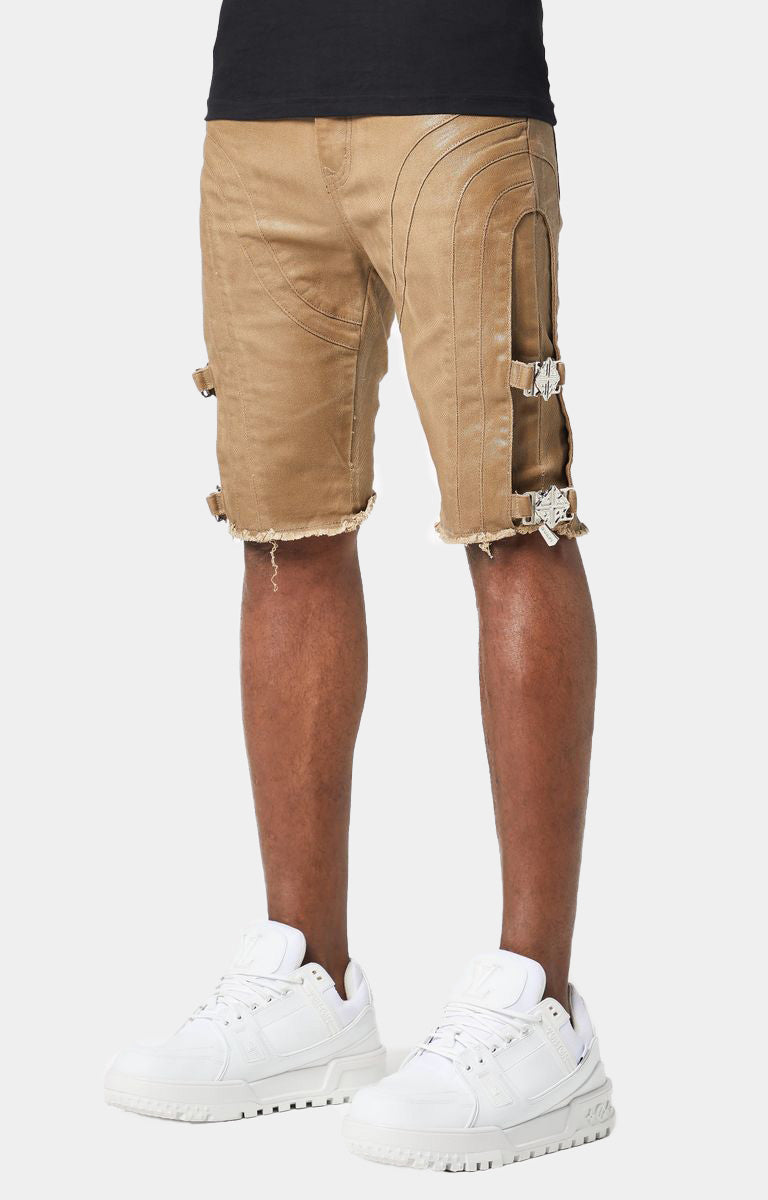 Guapi Mud Brown Waxed Convertible Denim