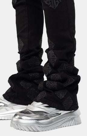 Guapi All Black Icon Stacked Denim