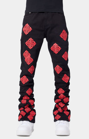 Guapi Crimson Icon Stacked Denim