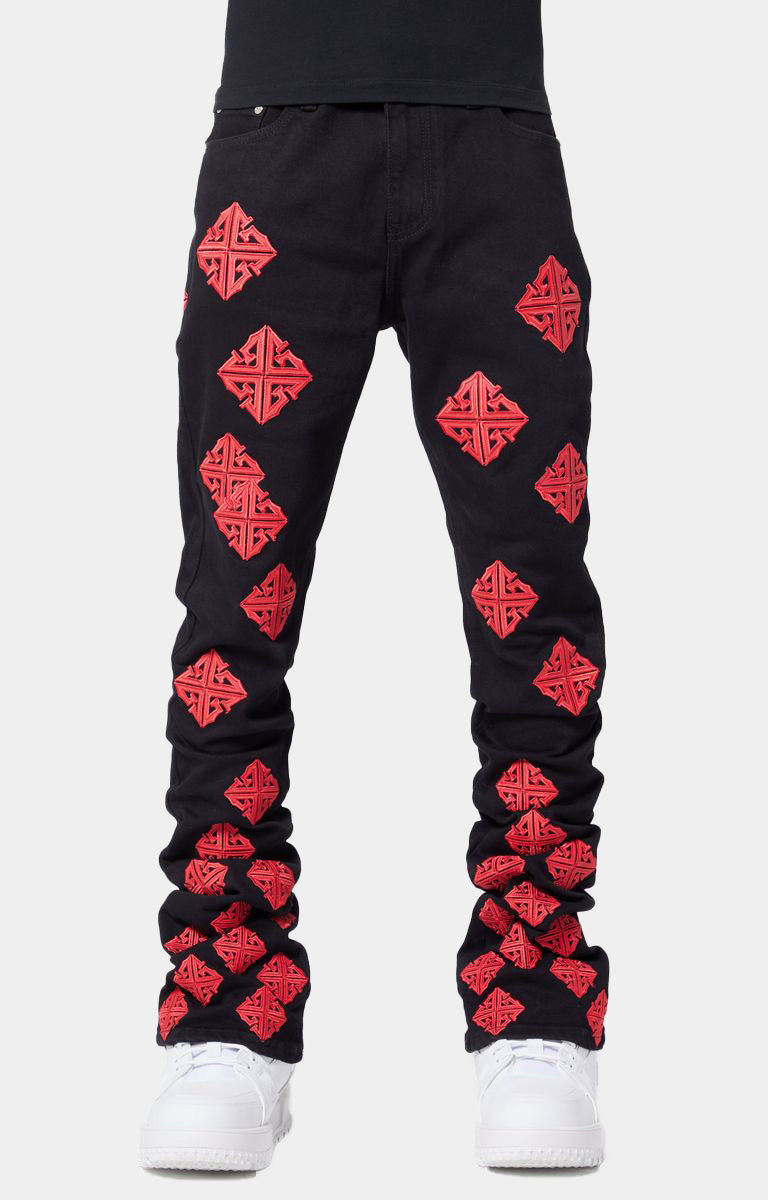 Guapi Crimson Icon Stacked Denim