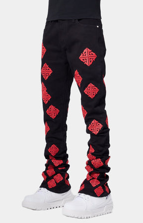 Guapi Crimson Icon Stacked Denim
