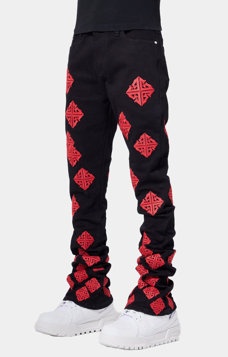 Guapi Crimson Icon Stacked Denim