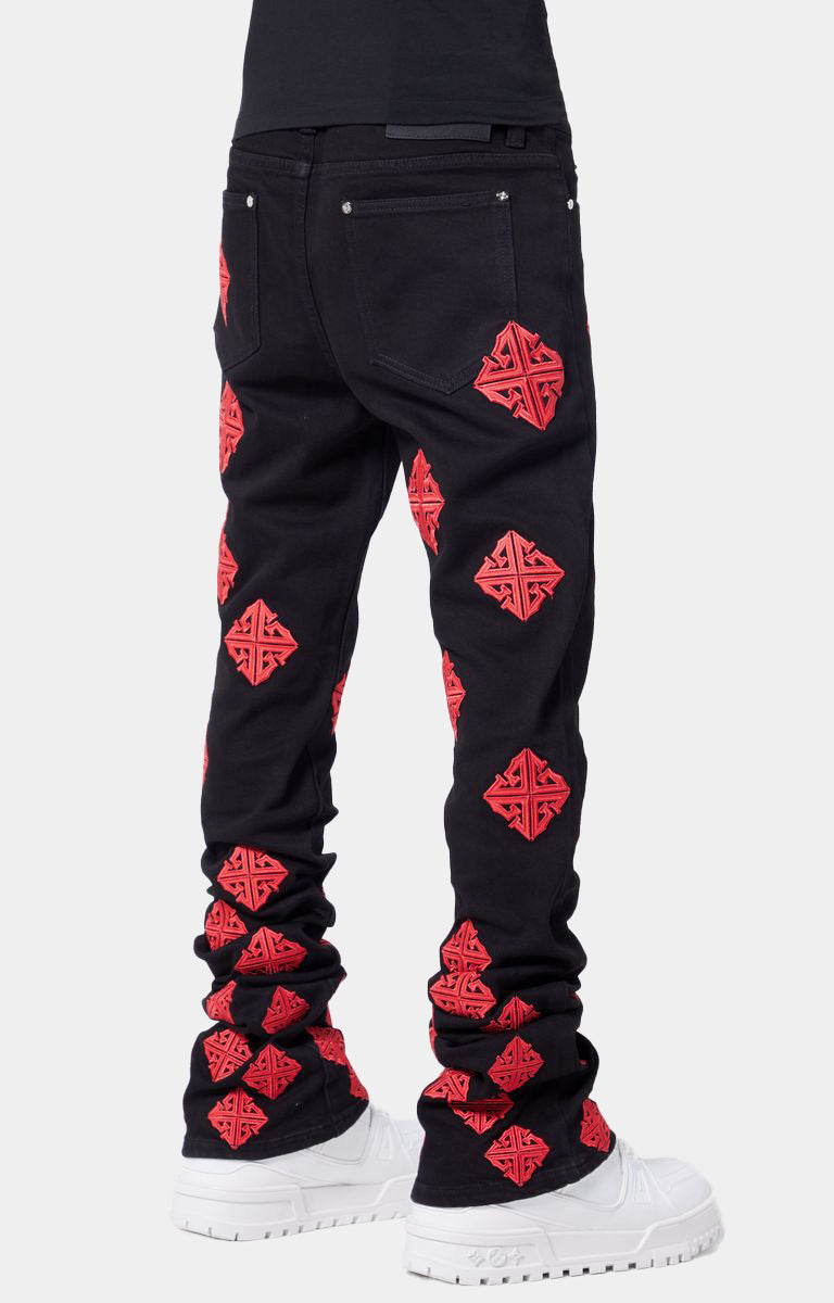 Guapi Crimson Icon Stacked Denim