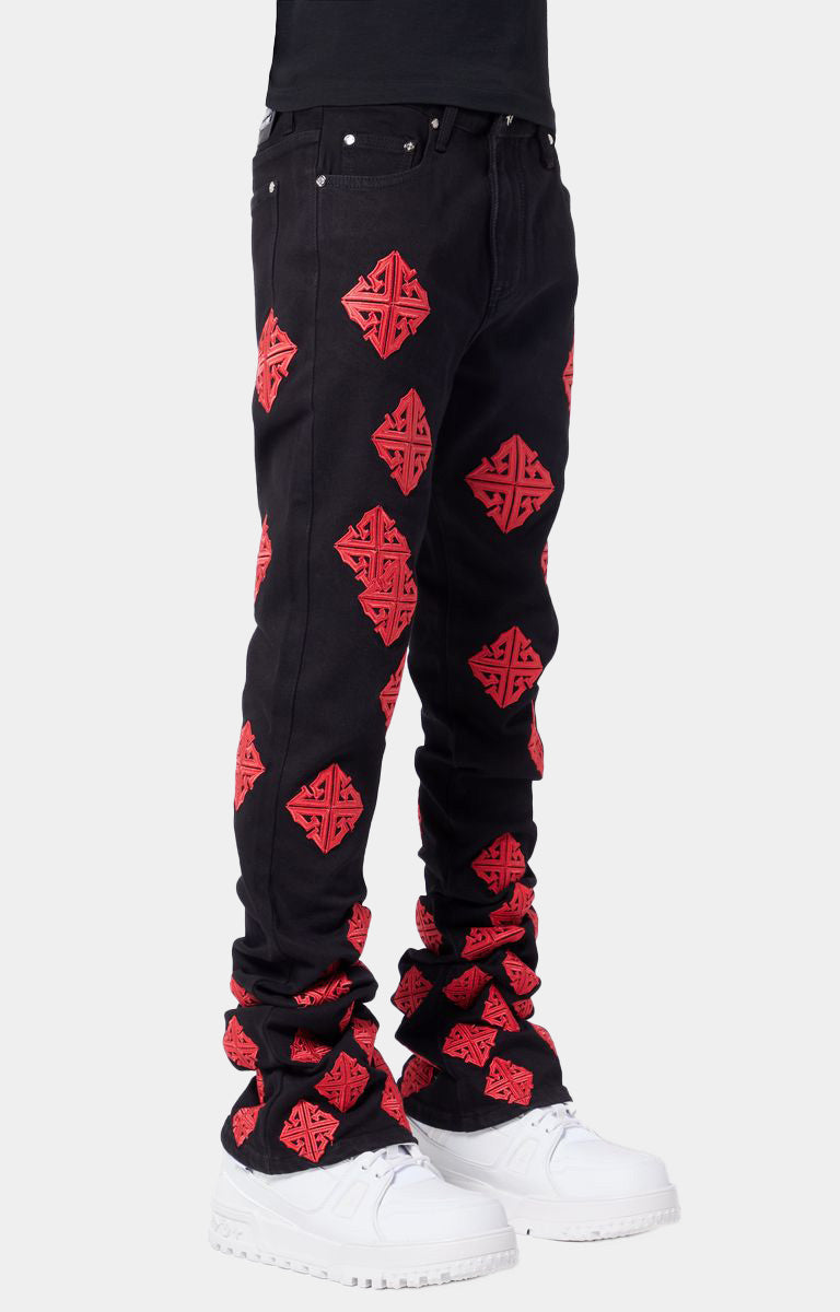 Guapi Crimson Icon Stacked Denim
