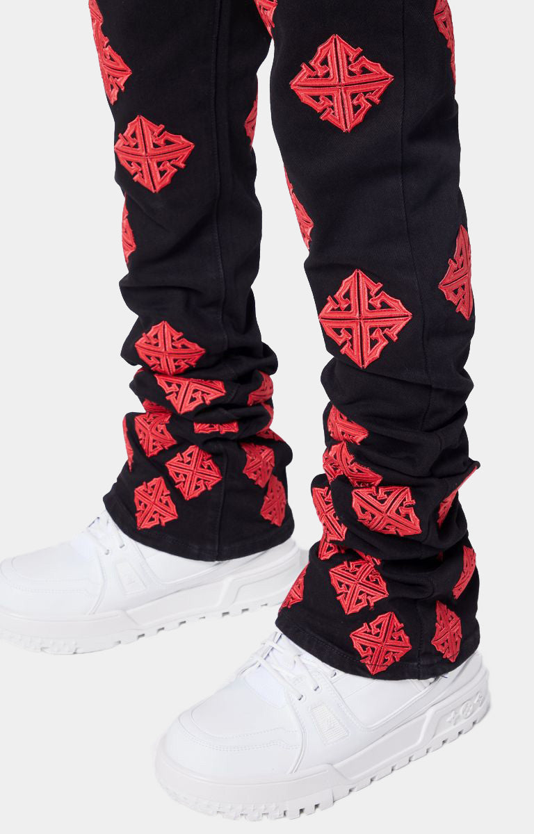 Guapi Crimson Icon Stacked Denim