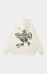 Black Label Photo Duck Premium Cotton Hoodie - Cream