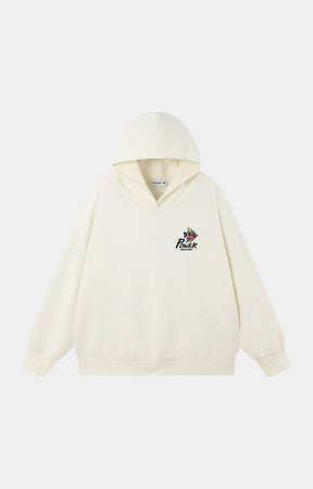 Black Label Fish Heavyweight Cotton - Cream Hoodie
