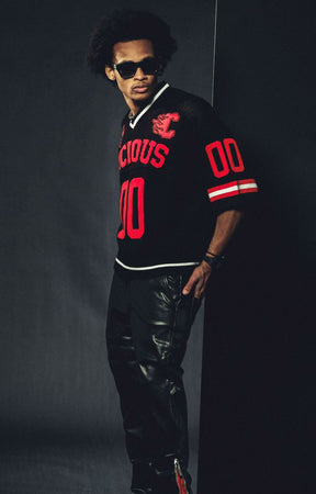 VEGAN LEATHER FLARED FIT W/SIDE ZIPPER CONTRAST DETAIL