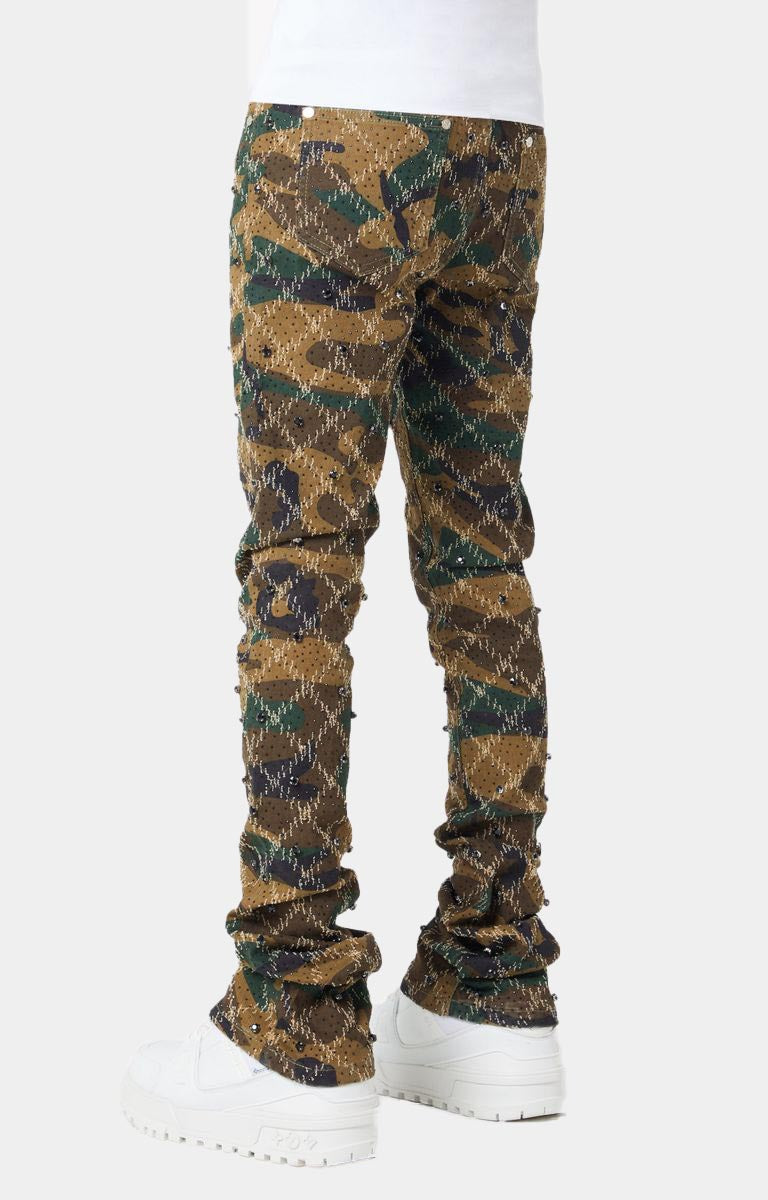 Guapi Camo Embellished Denim Pant