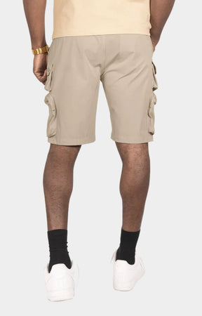NYLON CARGO SHORTS - KHAKI