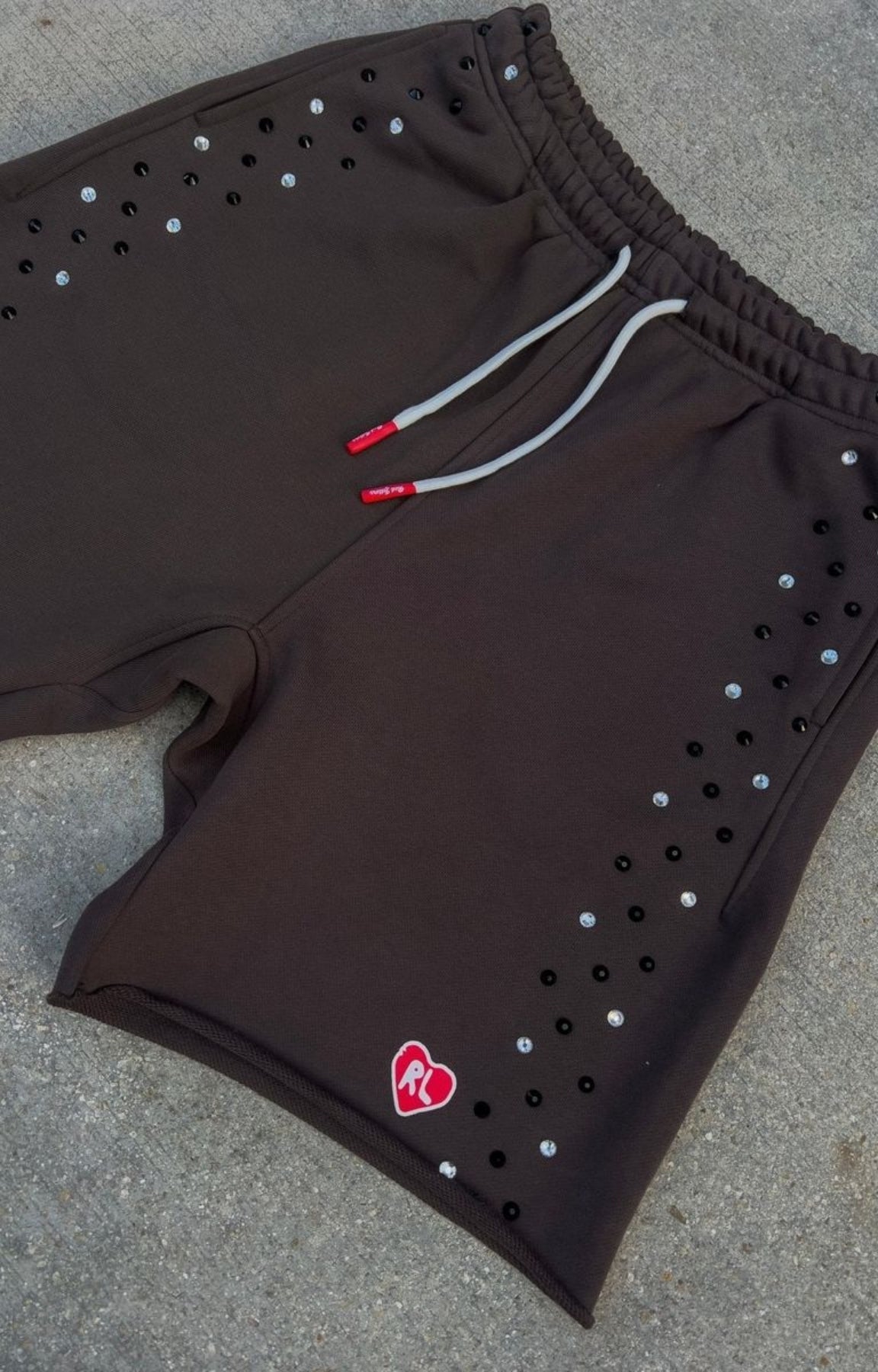 Red Letters Stoned Sweat Shorts - Charcoal
