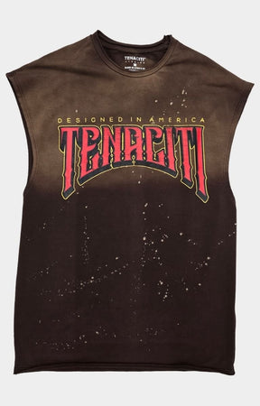 Tenaciti - Fire Heart - Brown Tank Top