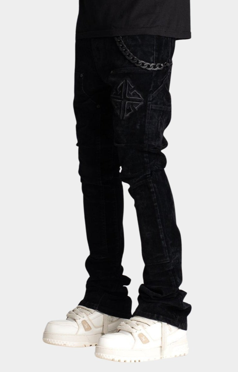 Guapi All Black Velour Denim