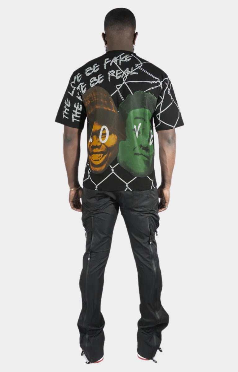 Frost Crew Love Box Tee - Rhinestone Black