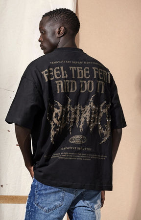 TENACITI FEEL THE FEAR TEE - White