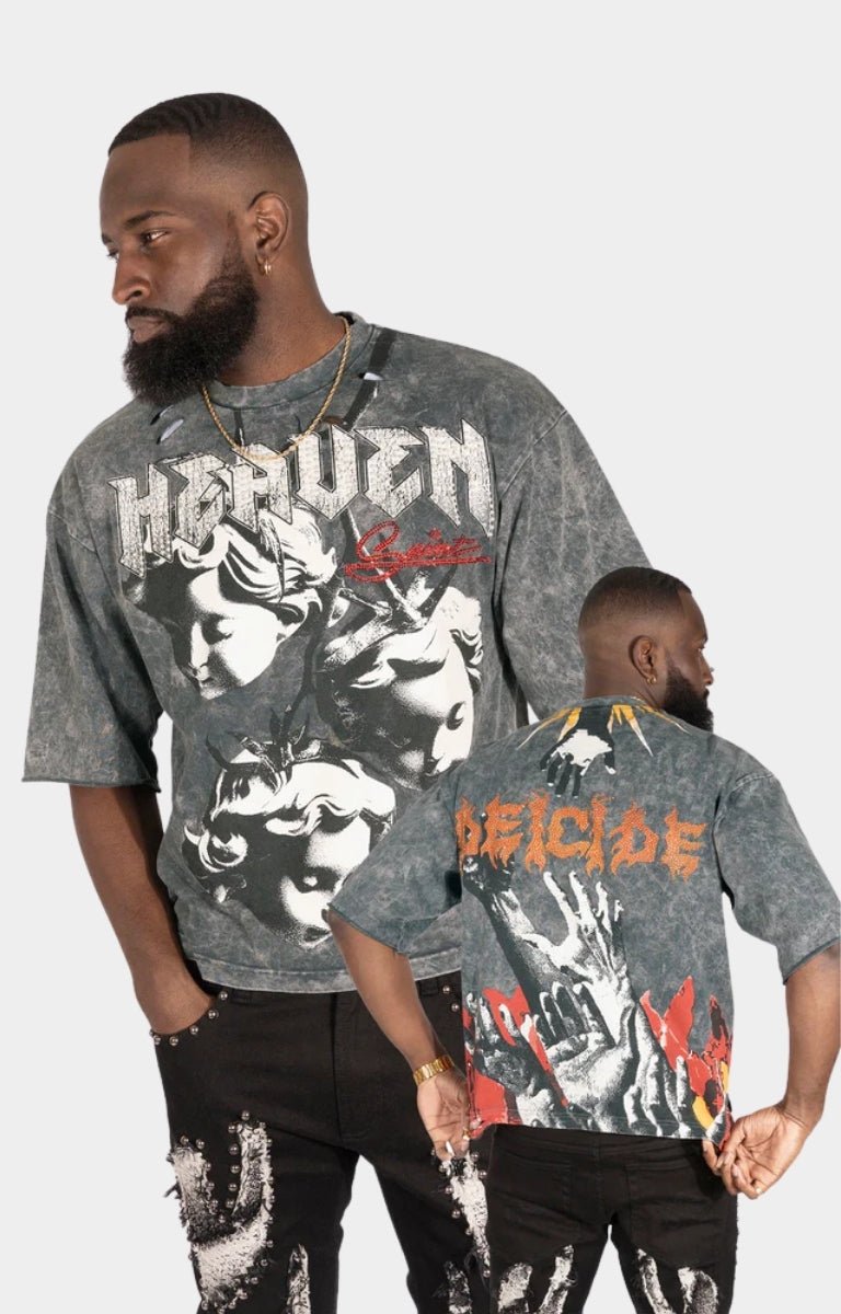 Frost Heaven Sent Crop Tee - Grey