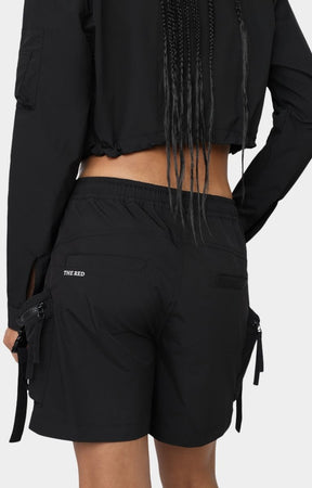 Nylon Printed Cargo Shorts