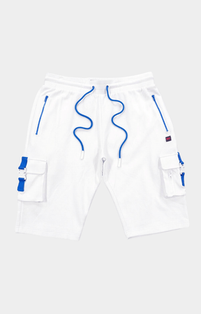 Makobi Tech Fleece Cargo Shorts - White
