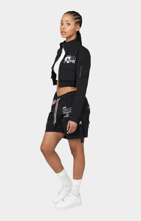 Nylon Printed Cargo Shorts