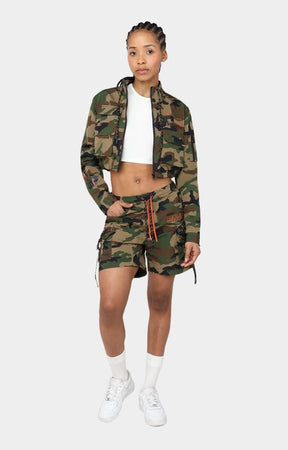 Smoke Rise Nylon Printed Slouch Fit Shorts - Camo
