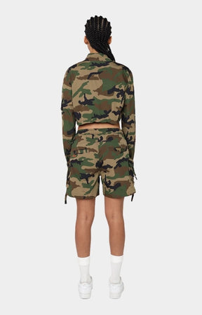 Smoke Rise Nylon Printed Slouch Fit Shorts - Camo