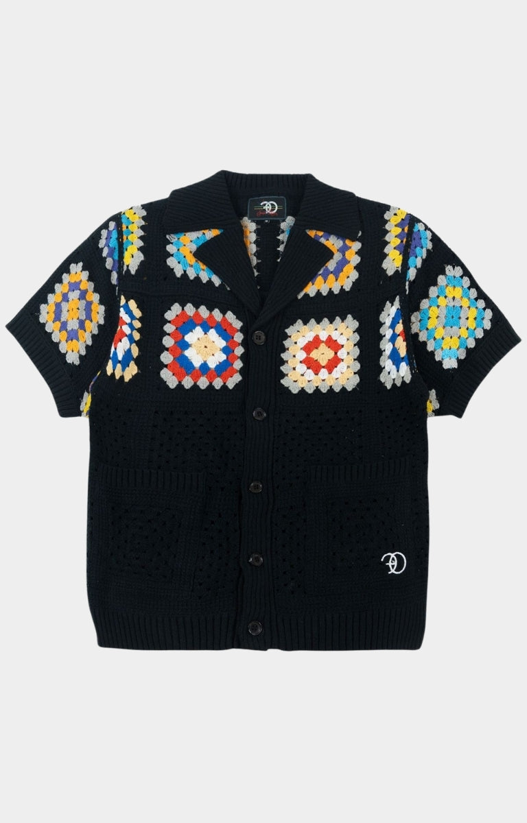 Nuevo Riche Crochet Knit Shirt - Black/Multi