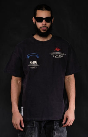 Gunzinii Peace Heavyweight Oversized T-Shirt - Black