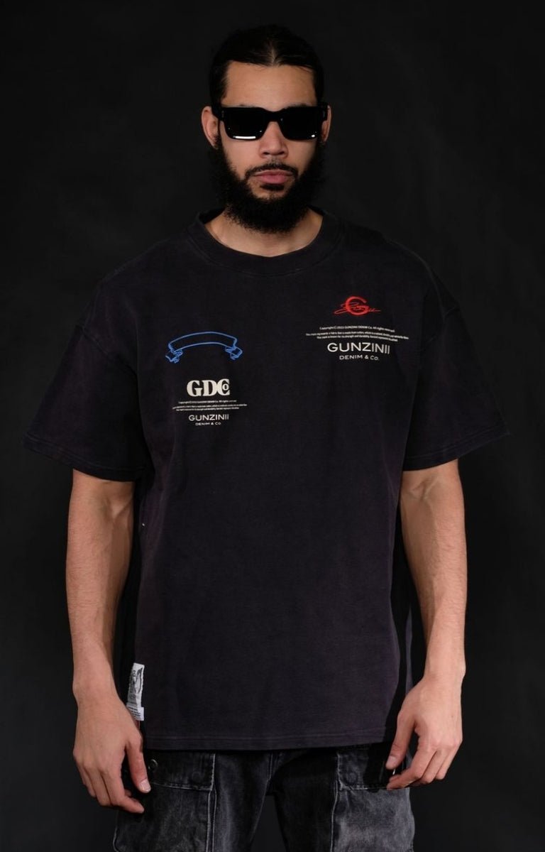 Gunzinii Peace Heavyweight Oversized T-Shirt - Black